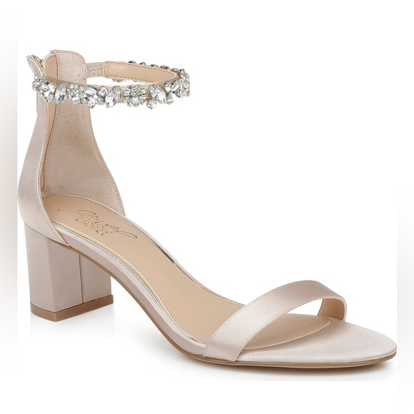 Badgley Mischka Jeweled Heels - Picture 1 of 7